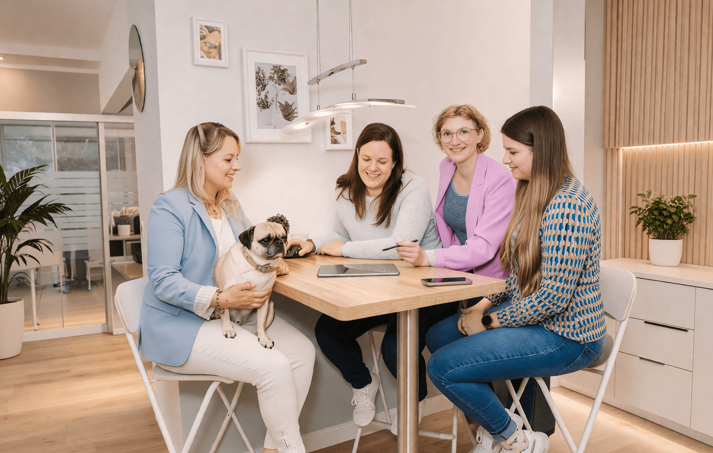 PvM Team bei der Besprechung